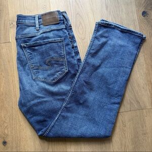 Silver Jeans Co Grayson Men’s 34x32 Straight Leg Denim Jeans Mid Wash Blue